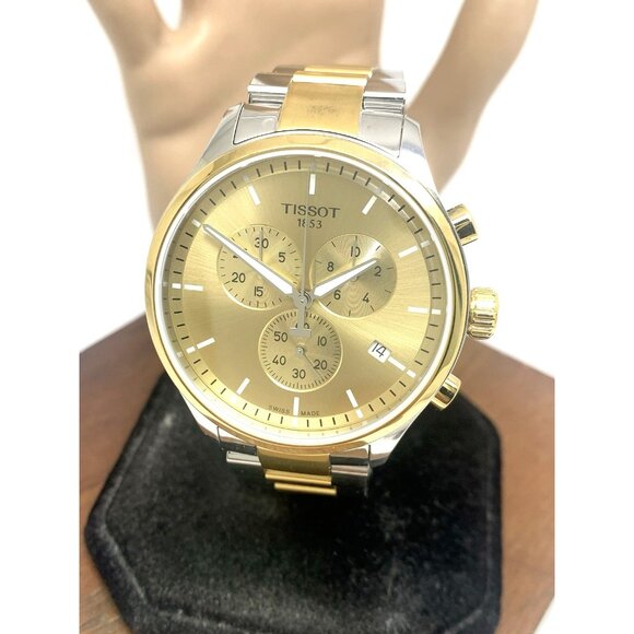 Tissot Men's Watch Chrono XL Swiss Quartz Chronograph Two Tone T1166172202100 - Picture 1 of 14